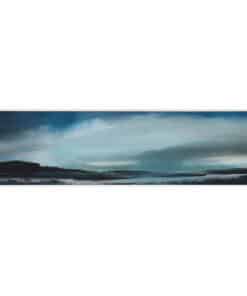 Serene landscape painting with moody sky and subtle water reflections, showcasing contemporary Irish art at The Kildare Gallery.