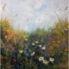Vivid wildflower meadow painting at The Kildare Gallery, showcasing colorful flora and nature-inspired artwork.