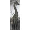 Giraffe painting on textured wooden panel at The Kildare Gallery, blending contemporary art with wildlife imagery.
