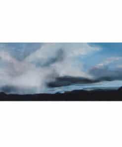 Stormy sky over Kildare landscape painting, showcasing atmospheric Irish countryside scenes.