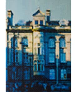 Pixellated image of Kildare Heritage Centre, historic building, Irish architecture, cultural landmark, Kildare gallery site.
