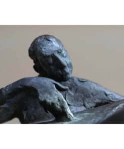 Abstract bronze sculpture of a contemplative person at The Kildare Gallery, Ireland.