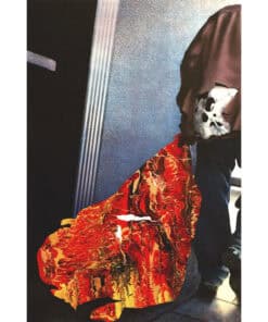 Vibrant abstract art piece with fiery colours displayed at The Kildare Gallery.