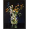 Vibrant wildflower bouquet in a glass vase, artwork displayed at The Kildare Gallery, Irish contemporary art piece.