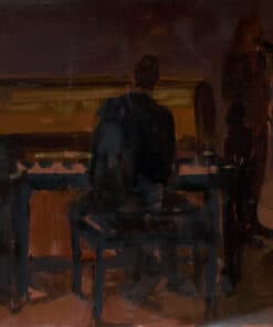 Piano and singer in a dimly lit jazz club, capturing an intimate musical performance with warm tones.