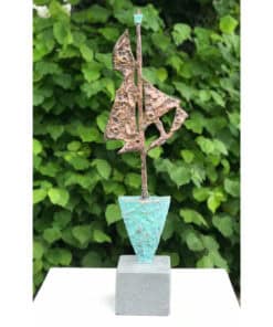 Metal sculpture artwork displayed outdoors at The Kildare Gallery, showcasing contemporary Irish art.