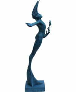 Elegant bronze sculpture of a female figure with an elongated form, displayed at The Kildare Gallery.