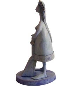 Ancient Greek terracotta statue of a seated woman, pottery art from the Kildare Gallery collection.