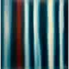 Vibrant abstract painting featuring vertical blue, white, and red streaks, showcased at The Kildare Gallery in Ireland.