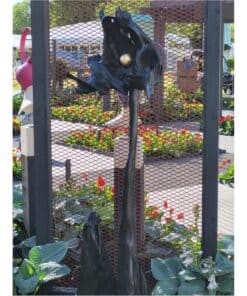 Bronze abstract fish sculpture at The Kildare Gallery, outdoor art display, contemporary sculpture, garden sculpture art, Irish sculpture art relevance.