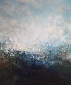 Vibrant abstract artwork at The Kildare Gallery, showcasing contemporary Irish art and mixed media textures.