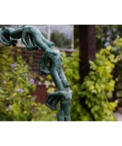 Bronze sculpture of intertwined human figures outdoors at The Kildare Gallery, showcasing contemporary art and garden sculpture.
