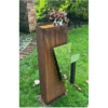 Shining jewel sculpture outdoor art garden decor rusted metal fountain.