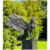 Bronze eagle sculpture outdoor Kildare Gallery art piece.