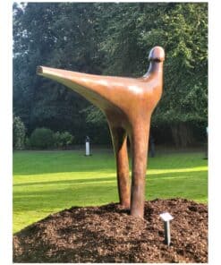 Bronze bird sculpture outdoor garden art at The Kildare Gallery.