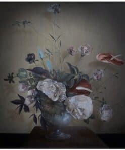 Bright floral still life painting from The Kildare Gallery showcasing elegant flower arrangement in a classic vase.