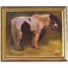 Elegant oil painting of a horse with a golden frame at The Kildare Gallery.