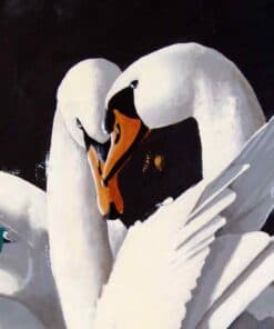 Elegant swan sculpture with detailed feathers at The Kildare Gallery, showcasing contemporary art.