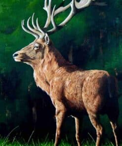 Deer art installation at The Kildare Gallery showcasing wildlife sculptures and contemporary Irish artwork.