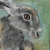 Elegant wildlife art of a detailed rabbit portrait at The Kildare Gallery.